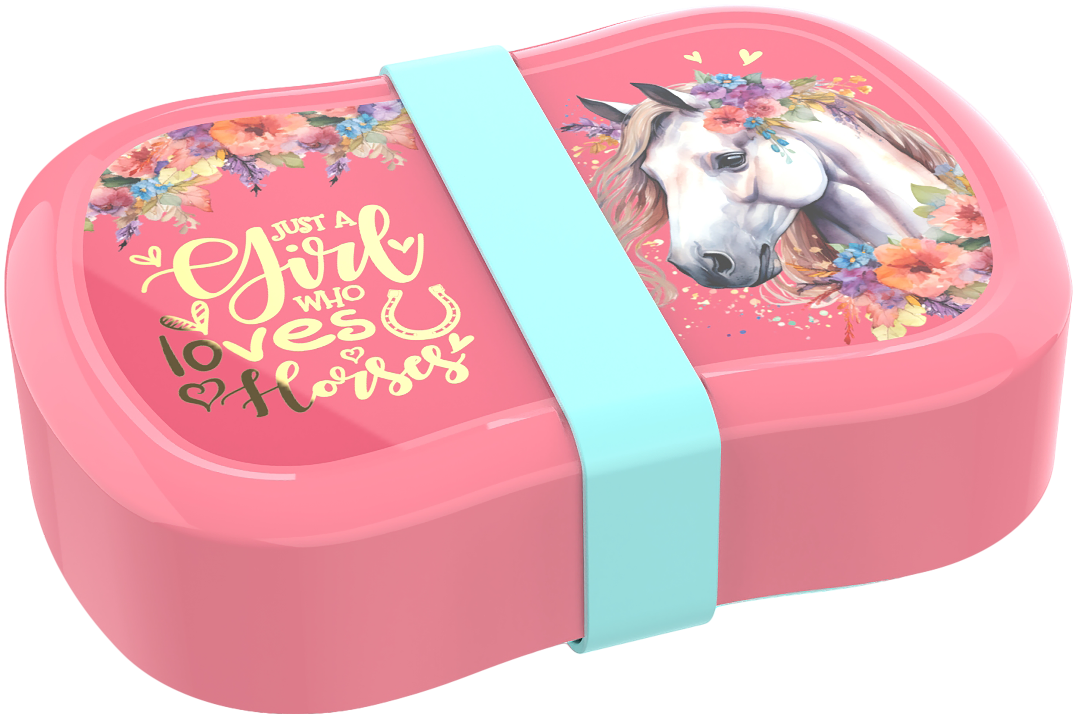 Lunchbox met elastiek horse