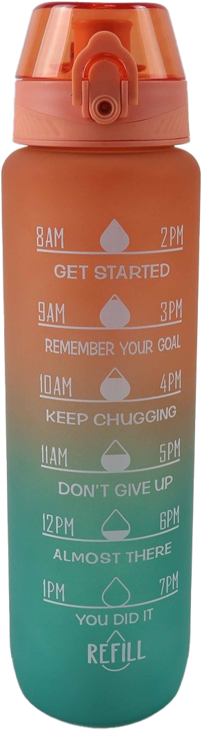 motivational bottle oranje groen