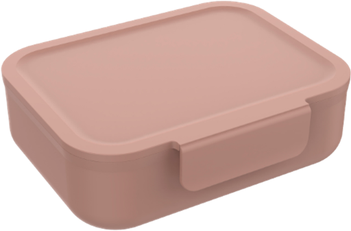 Lunchbox met clip bruin