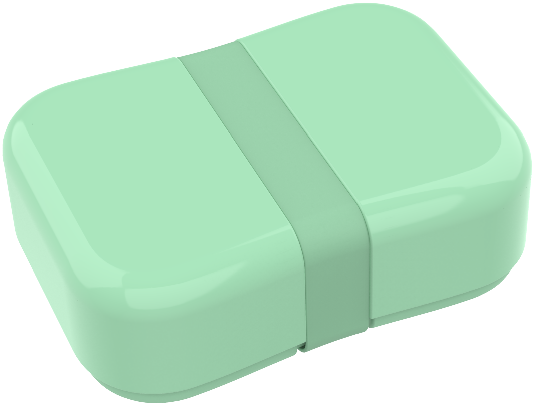 lunchbox met elastiek groen