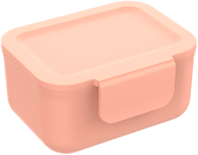 Snackdoosje met clip oranje
