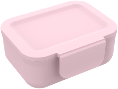 snackdoosje met clip roze